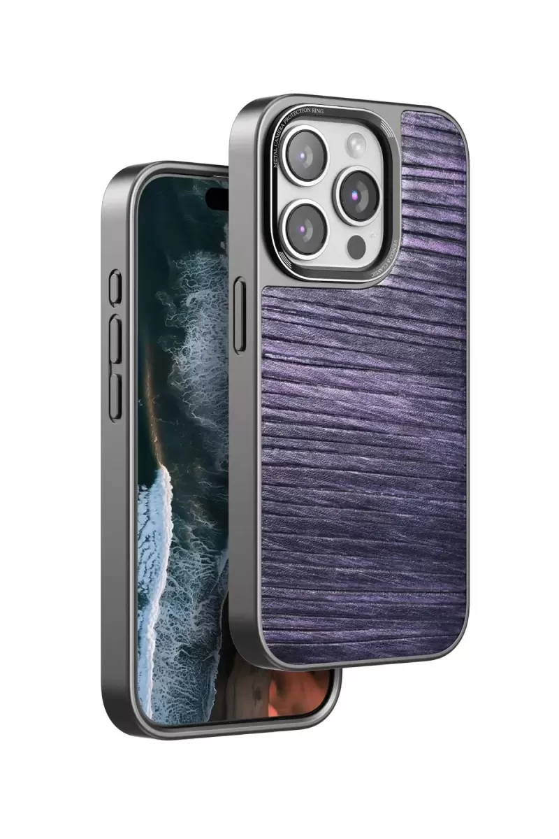 iPhone 15 Pro Wave Kapak - Derin Mor