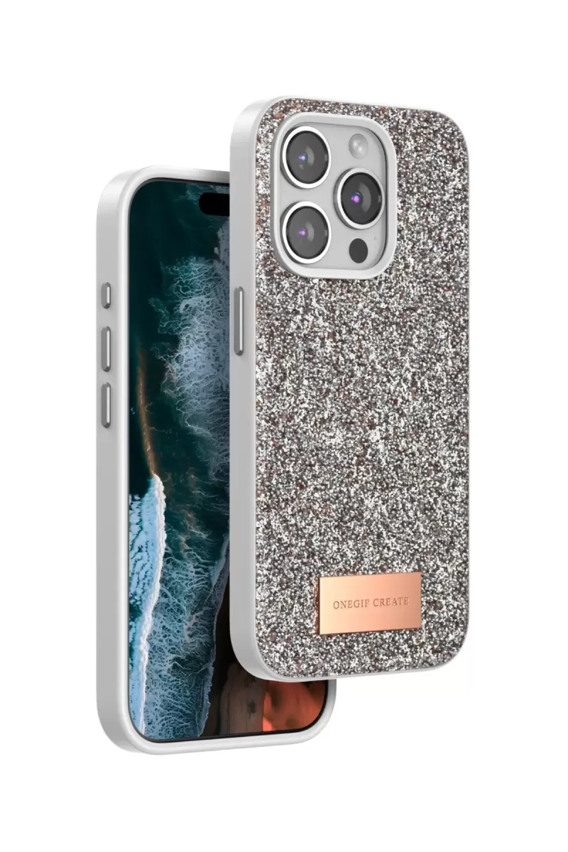 iPhone 15 Pro Max Bright Simli Kapak - Gold