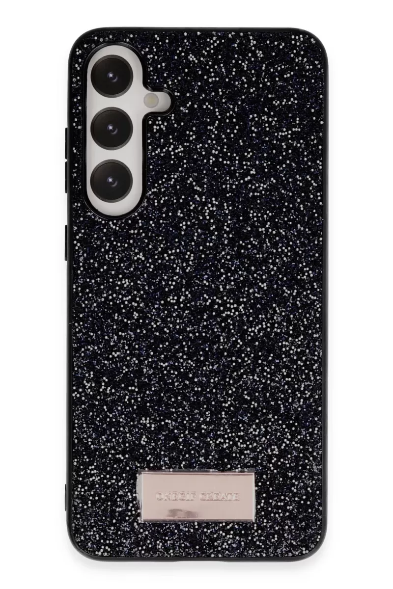 Galaxy A25 5G Bright Simli Kapak - Siyah