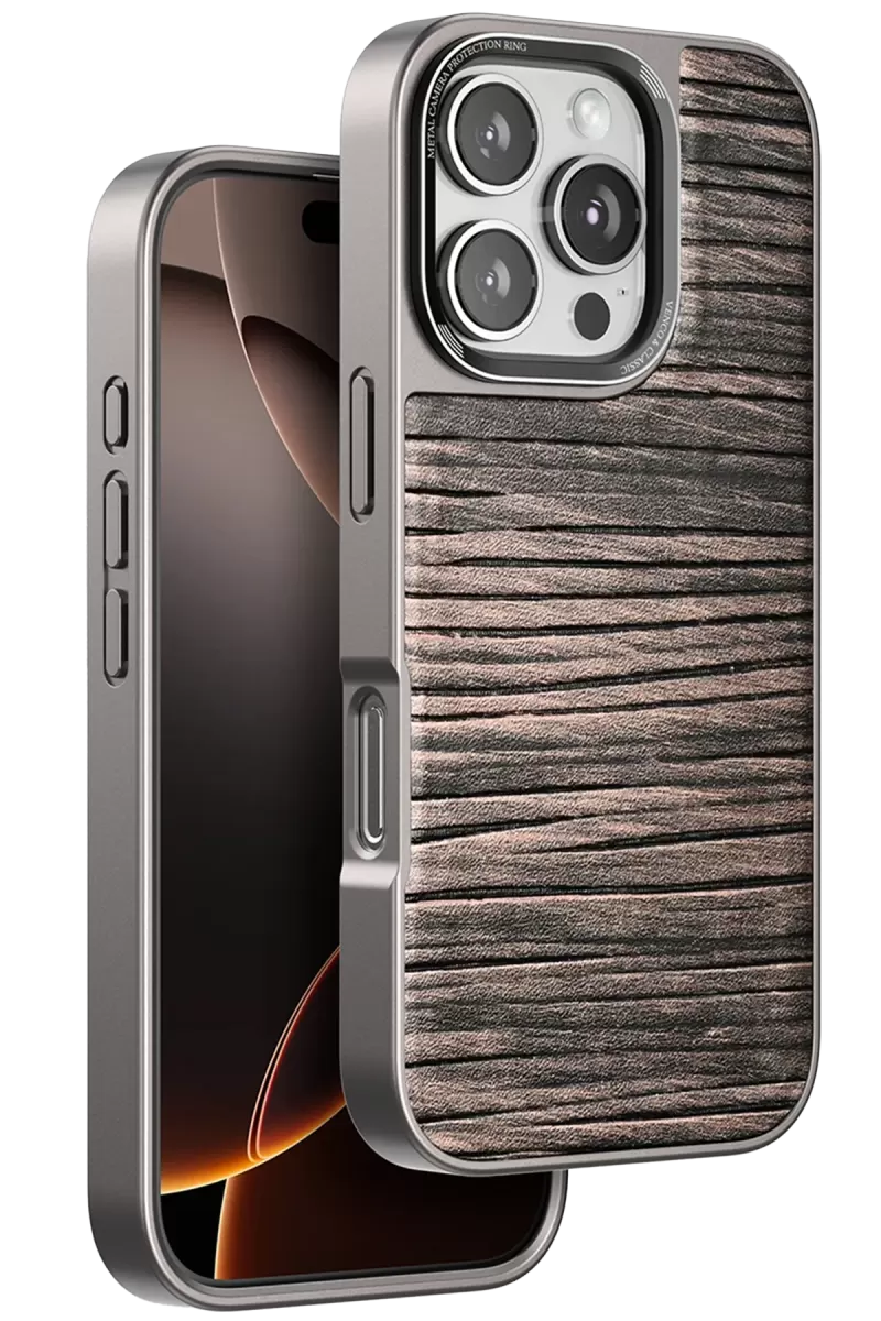 iPhone 16 Pro Wave Kapak - Kahverengi