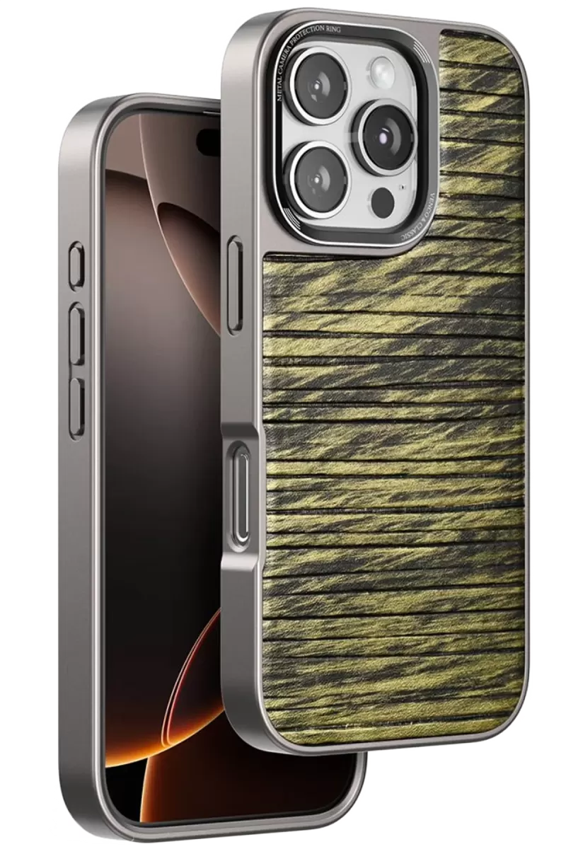 iPhone 16 Pro Wave Kapak - Koyu Kahve