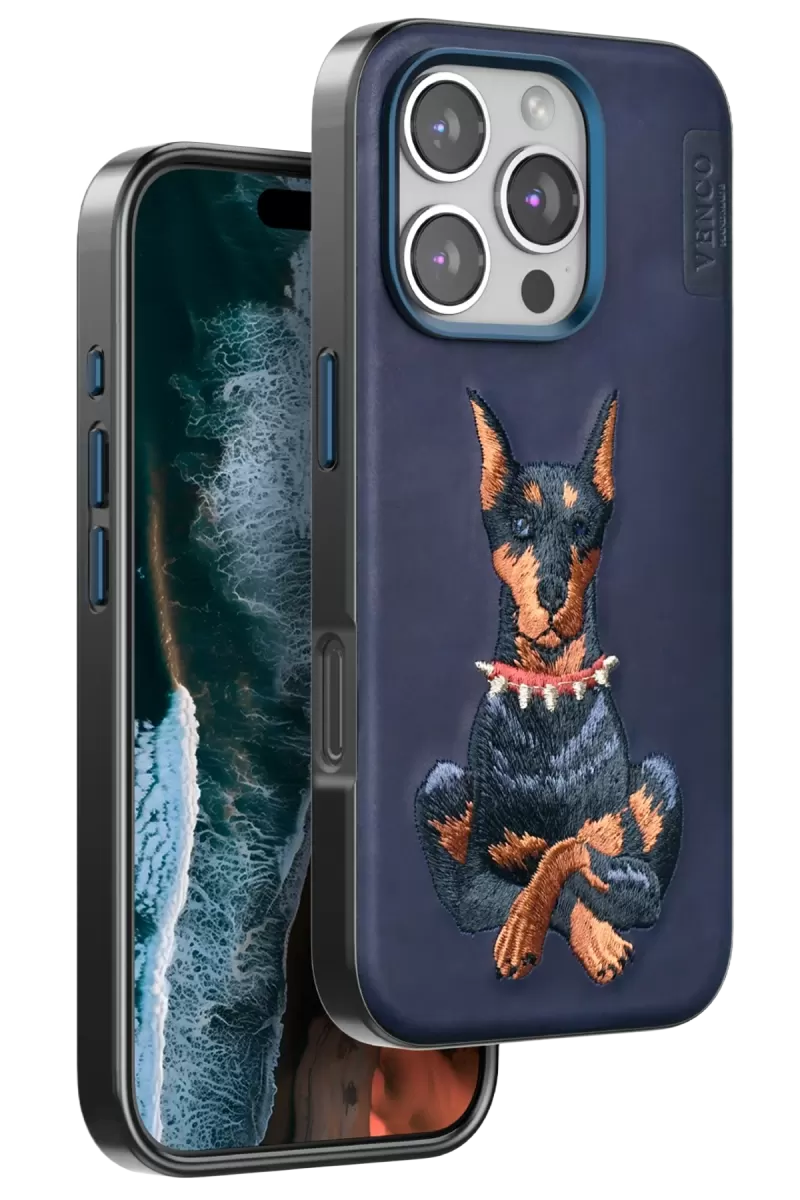 iPhone 16 Pro Perma Desenli Kapak - Lacivert