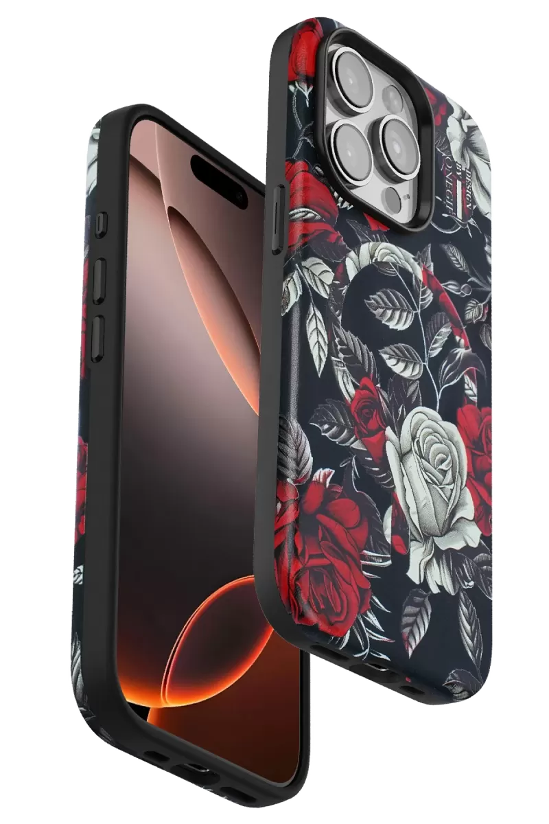 iPhone 14 Pro Flower Series Magsafe Kapak - Siyah