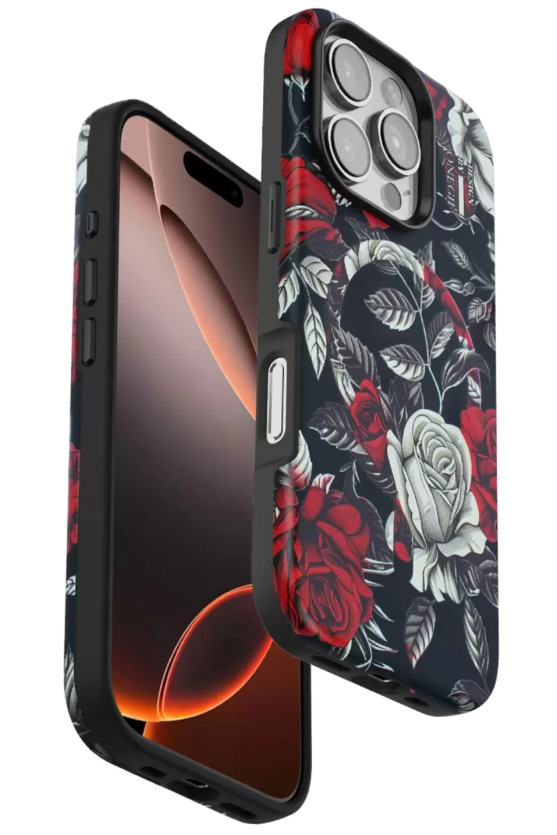 iPhone 16 Pro Max Flower Series Magsafe Kapak - Siyah