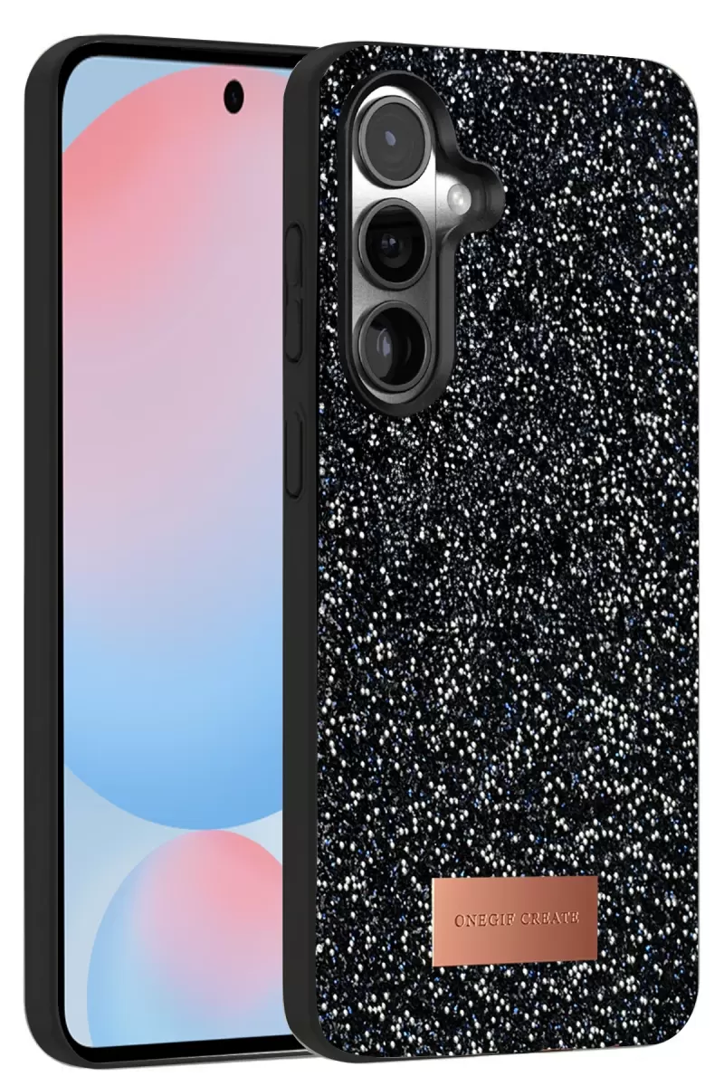 Galaxy S24 FE Bright Simli Kapak - Siyah