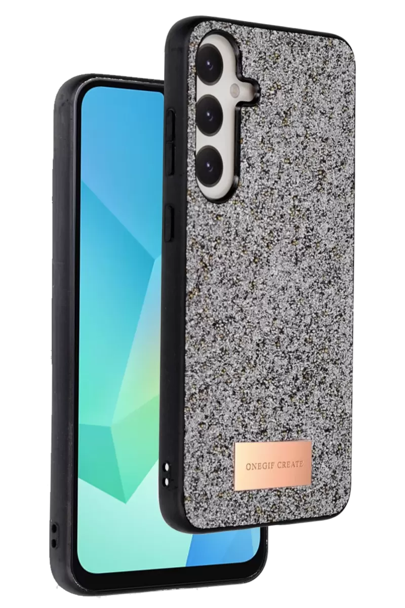 Galaxy A16 5G Bright Simli Kapak - Gümüş