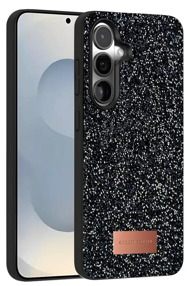 Galaxy S25 Plus Bright Simli Kapak - Siyah