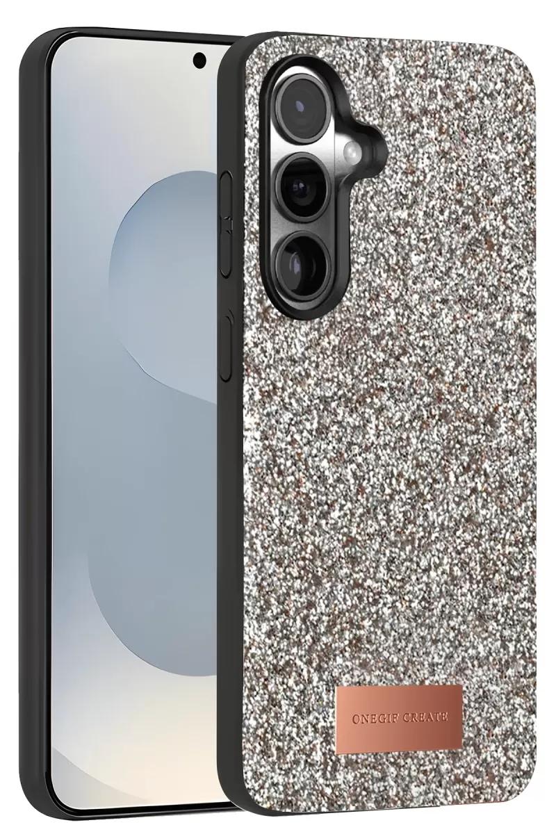 Galaxy S25 Plus Bright Simli Kapak - Gümüş