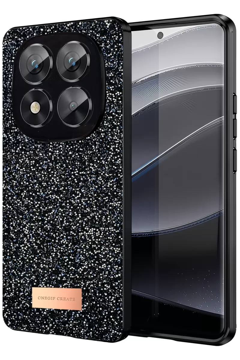 Note 14 Pro 5G Bright Simli Kapak - Siyah