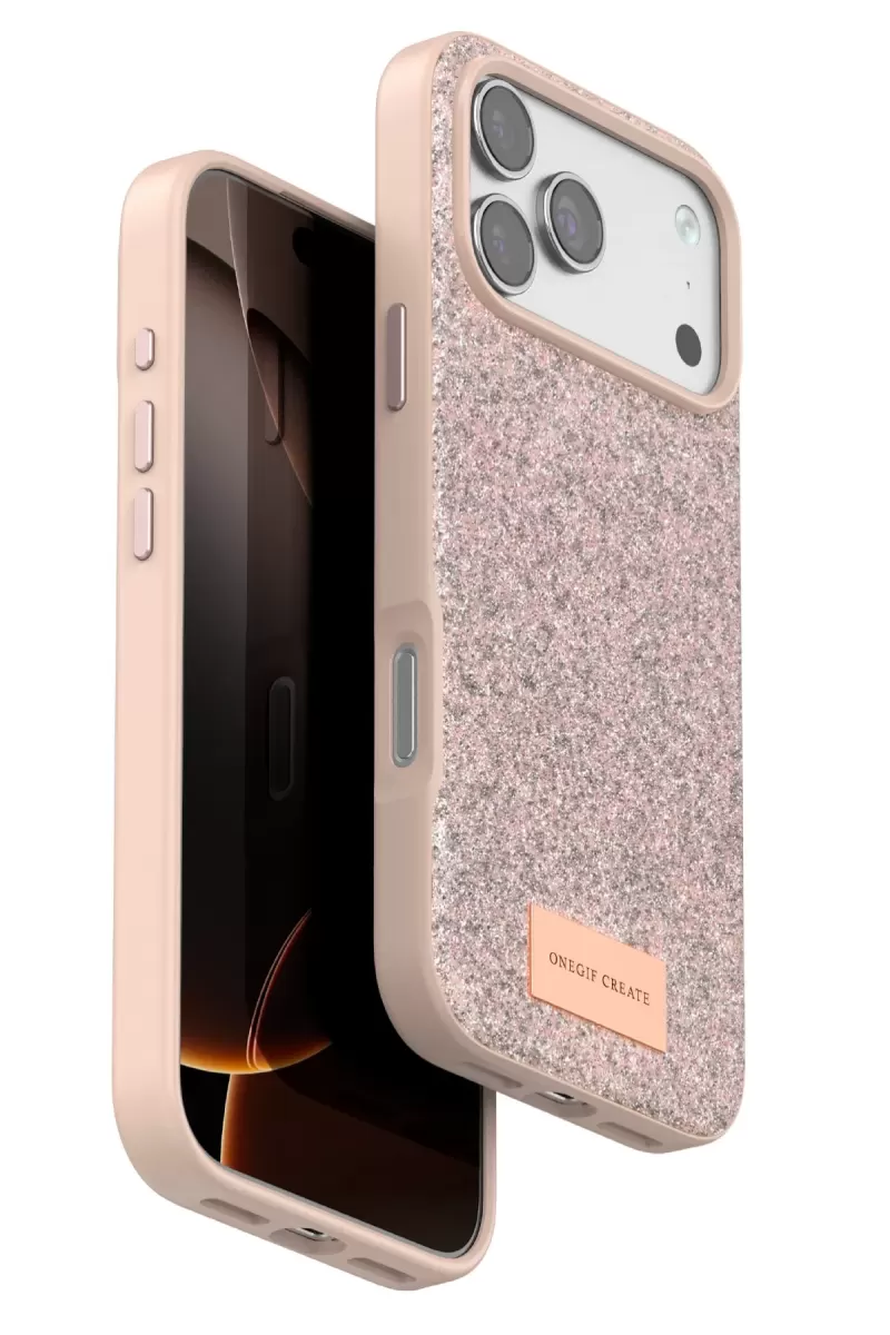 iPhone 17 Pro Bright Simli Kapak - Pembe