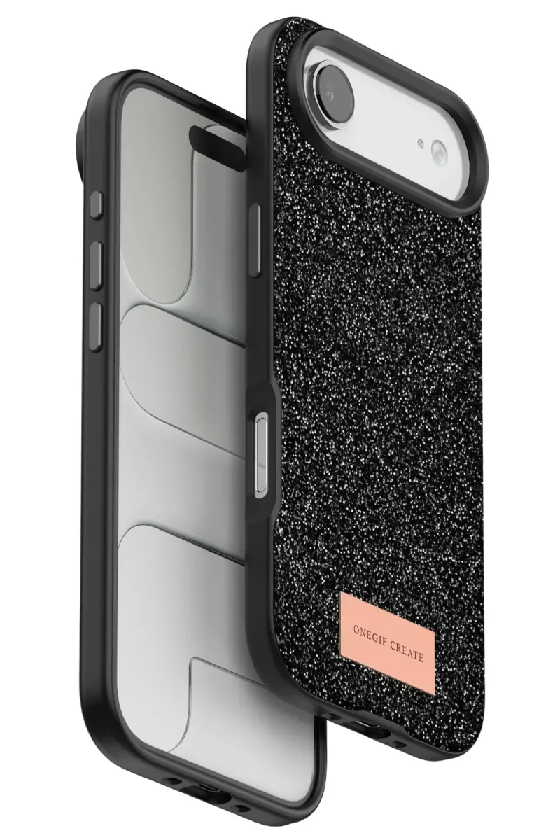 iPhone 17 Air Bright Simli Kapak - Siyah