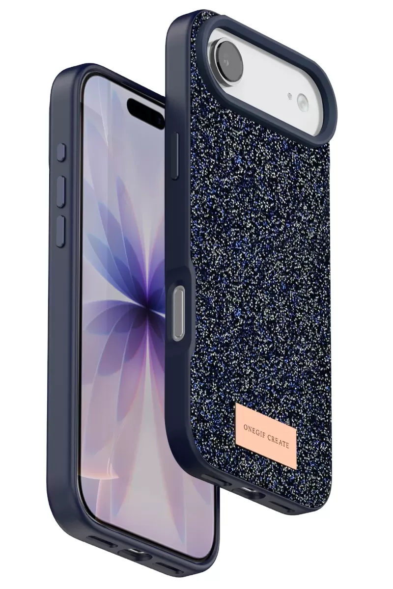 iPhone 17 Air Bright Simli Kapak - Mavi