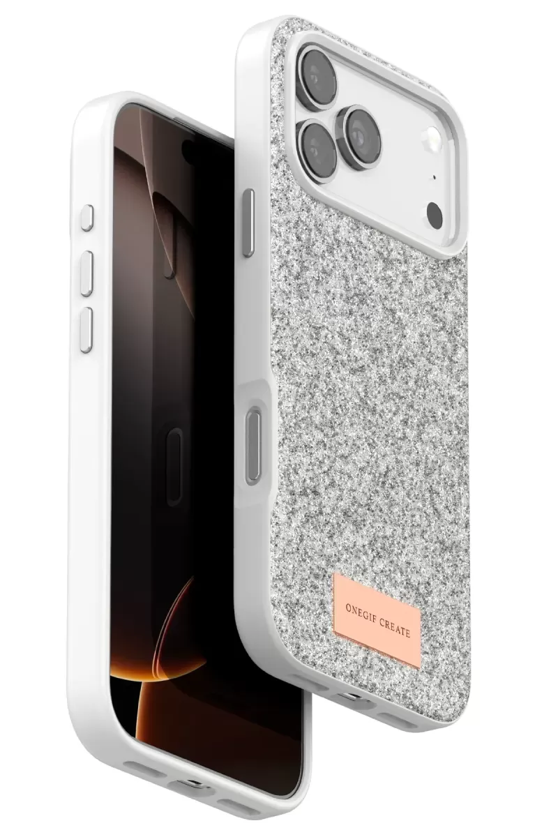 iPhone 17 Pro Max Bright Simli Kapak - Beyaz