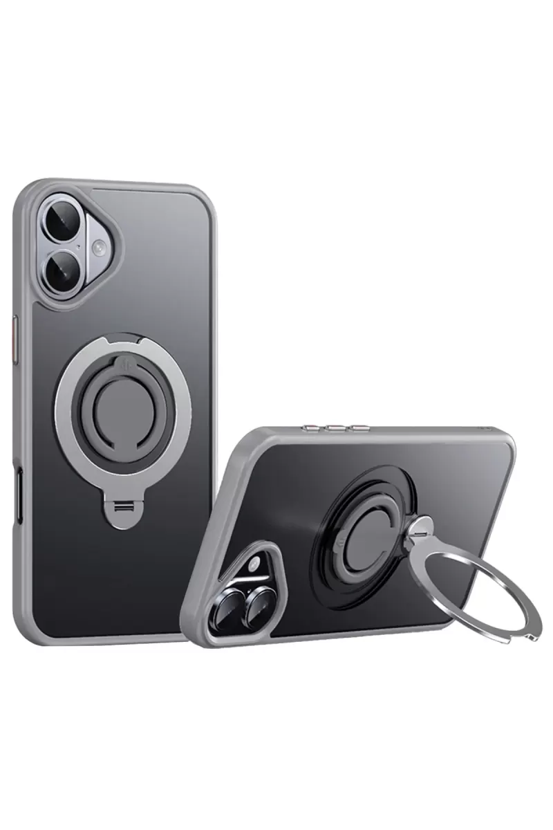 iPhone 16 Plus Avatar 360 Dönen Magsafe Kapak - Titan Gri
