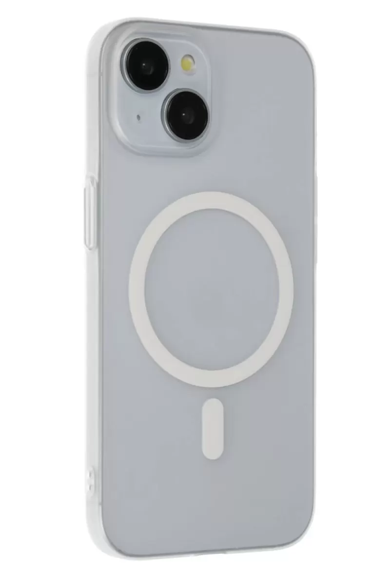 iPhone 15 Plus Tuna PC Slim Magsafe Kapak - Şeffaf