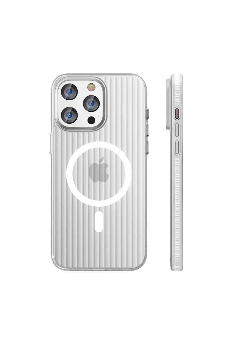 iPhone 14 Pro Max Line Magsafe Kapak - Beyaz