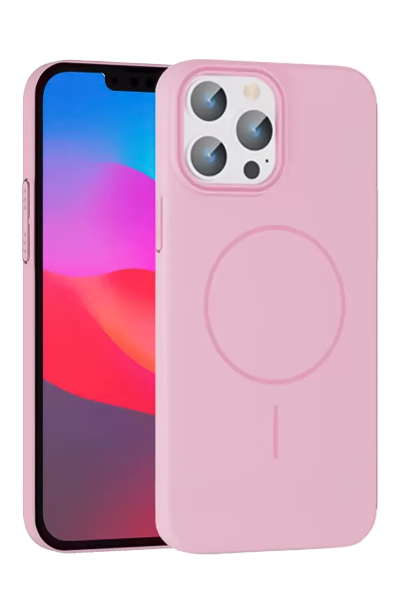 iPhone 15 Pro Max Broş Magsafe Kapak - Pembe