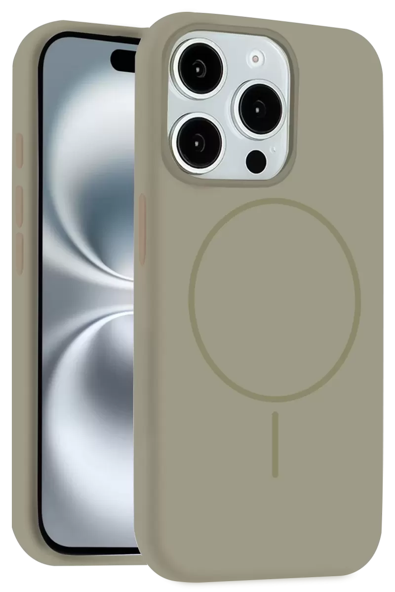 iPhone 14 Pro Max Kılıf Jully Magsafe Kapak - Çöl Titanyum