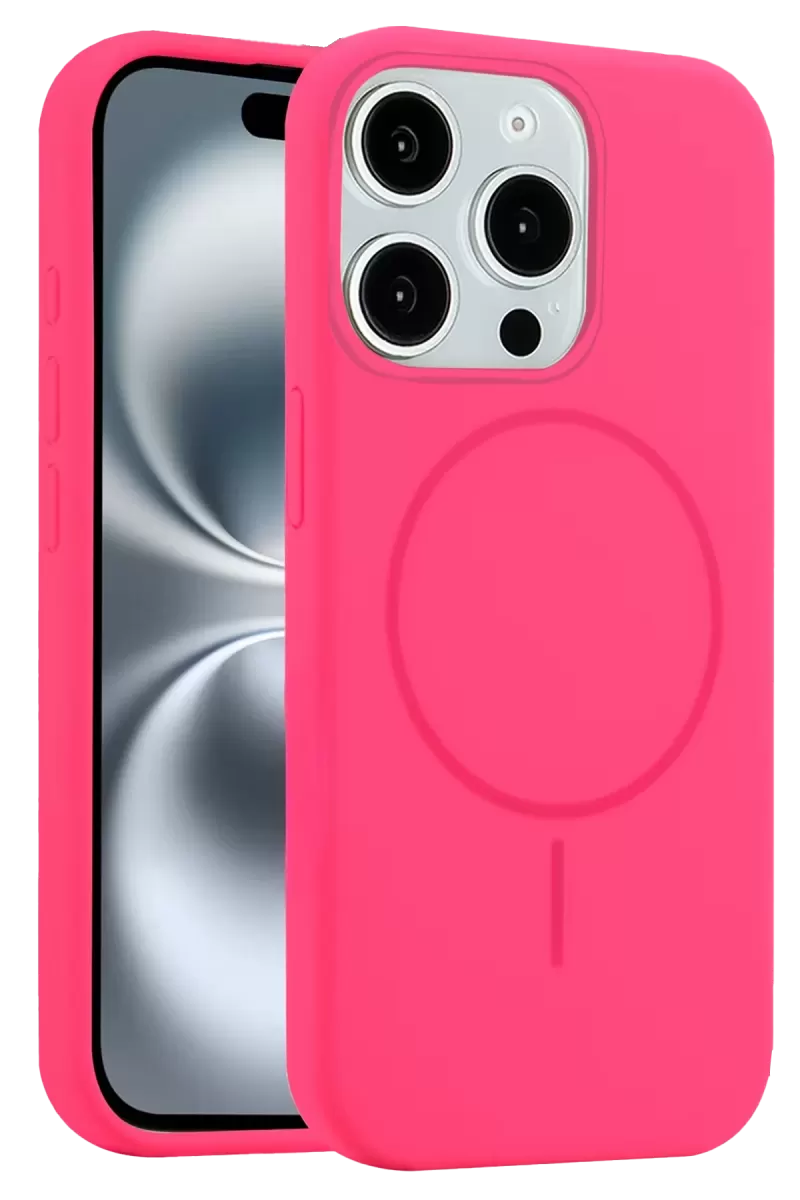 iPhone 15 Pro Max Kılıf Jully Magsafe Kapak - Pembe