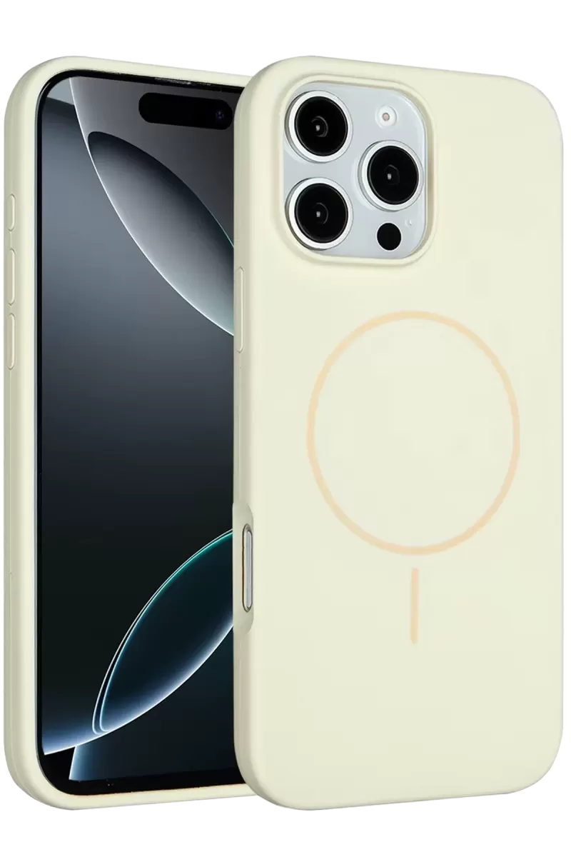 iPhone 16 Pro Max Kılıf Jully Magsafe Kapak - Bej