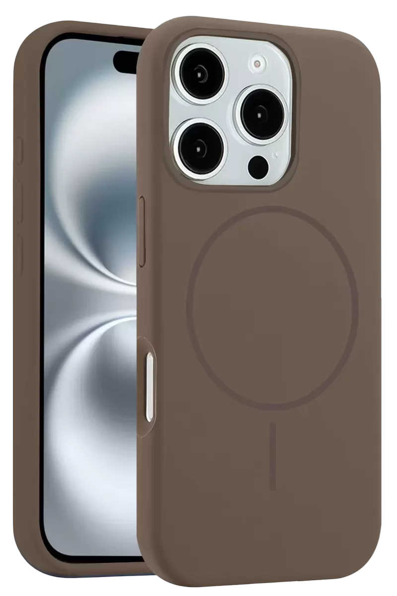 iPhone 16 Pro Max Kılıf Jully Magsafe Kapak - Kahverengi