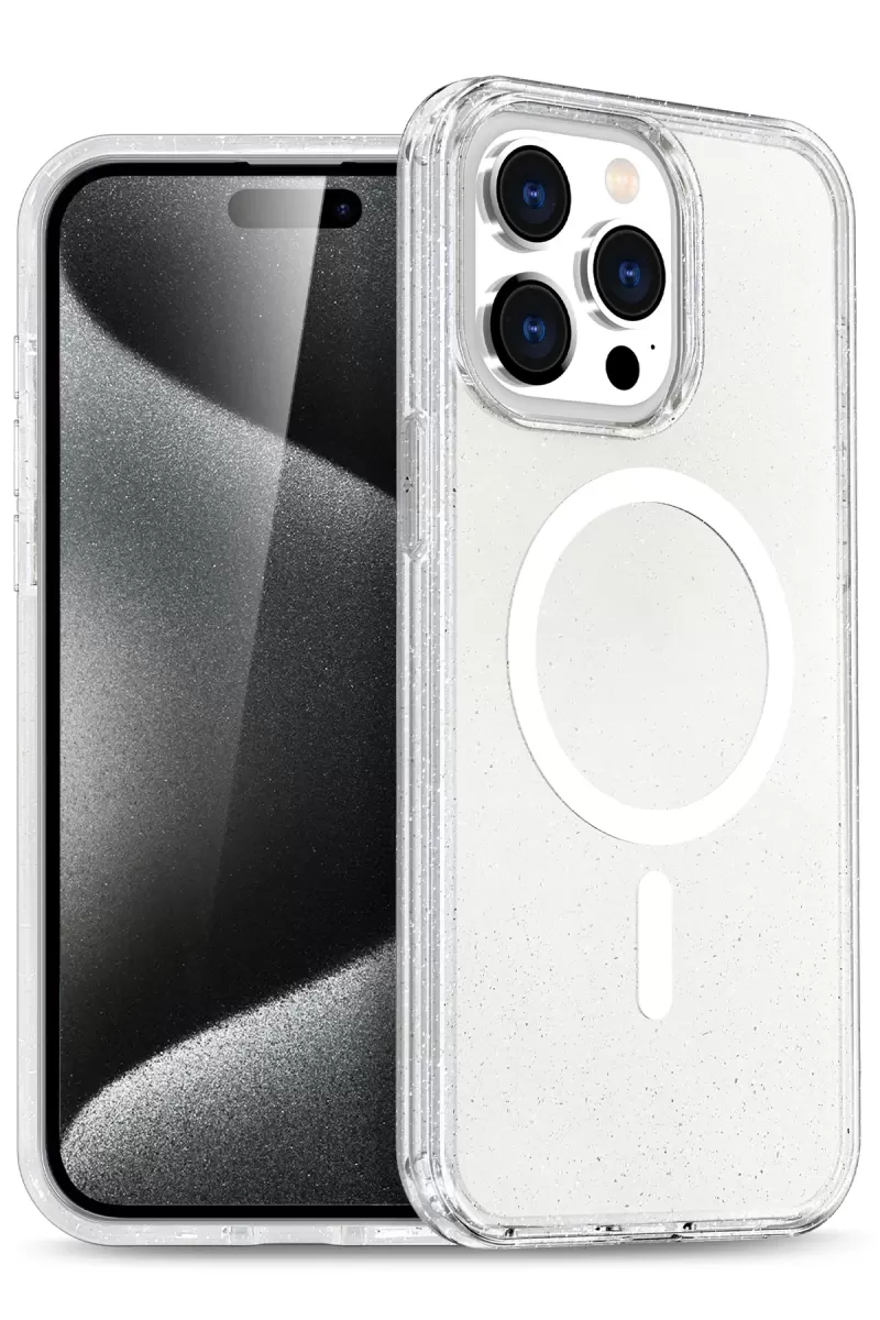 iPhone 15 Pro Max Star Magsafe Kapak - Şeffaf