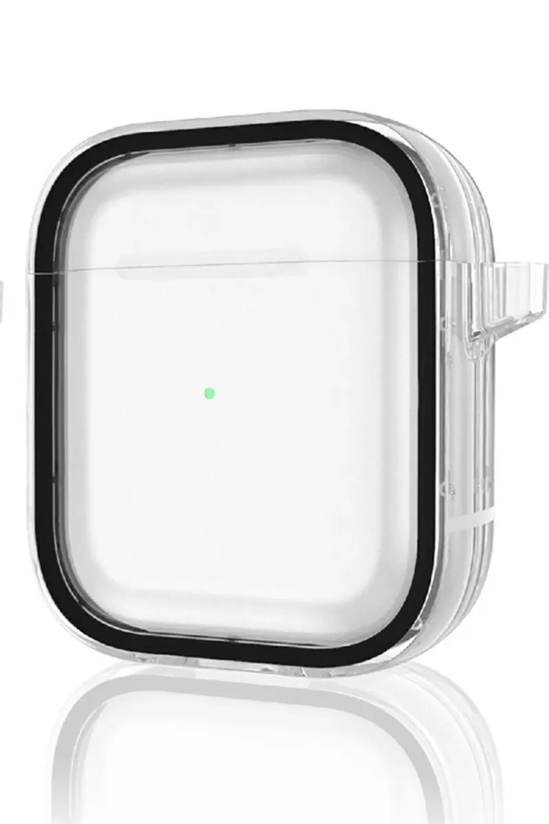 Airpods 4 (4.nesil) Shiny Şeffaf Kılıf - Siyah