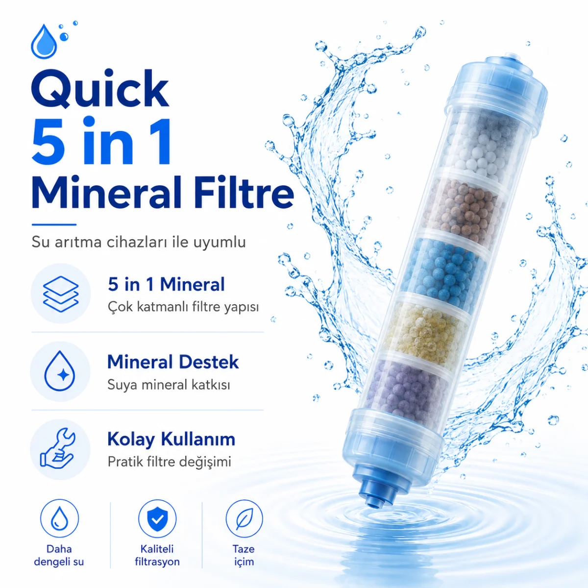 Quick 5 in 1 Mineral Su Arıtma Filtresi 408694093
