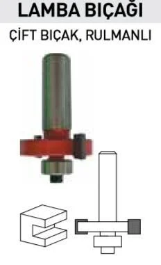 14446 Çift Bıçak Rulmanlı Freze Lamba Bıçağı 4X12 mm