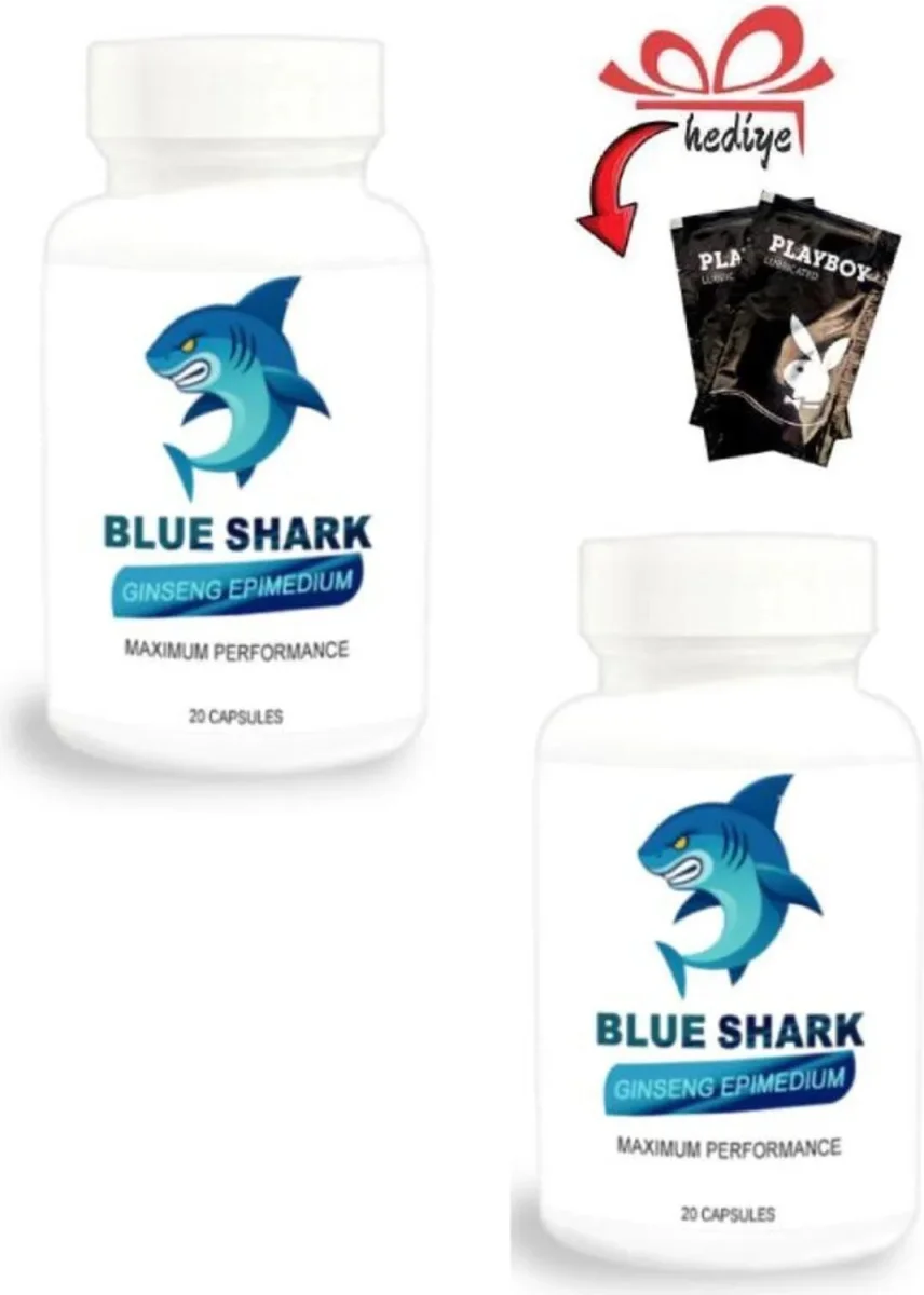Blue Shark Ginseng Erkekler Için Destekleyici 20li x 2 Adet + Kayganlaştırıcıyla