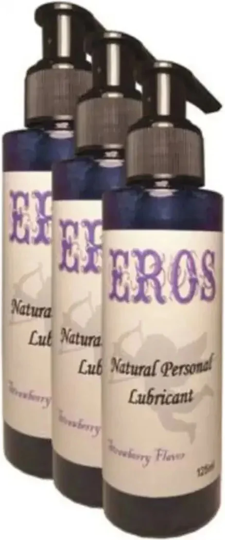 Strawberry Flavor Natural Personal Lubricant 375 ml Çilek Aromalı Kayganlaştırıcı x 3 Adet