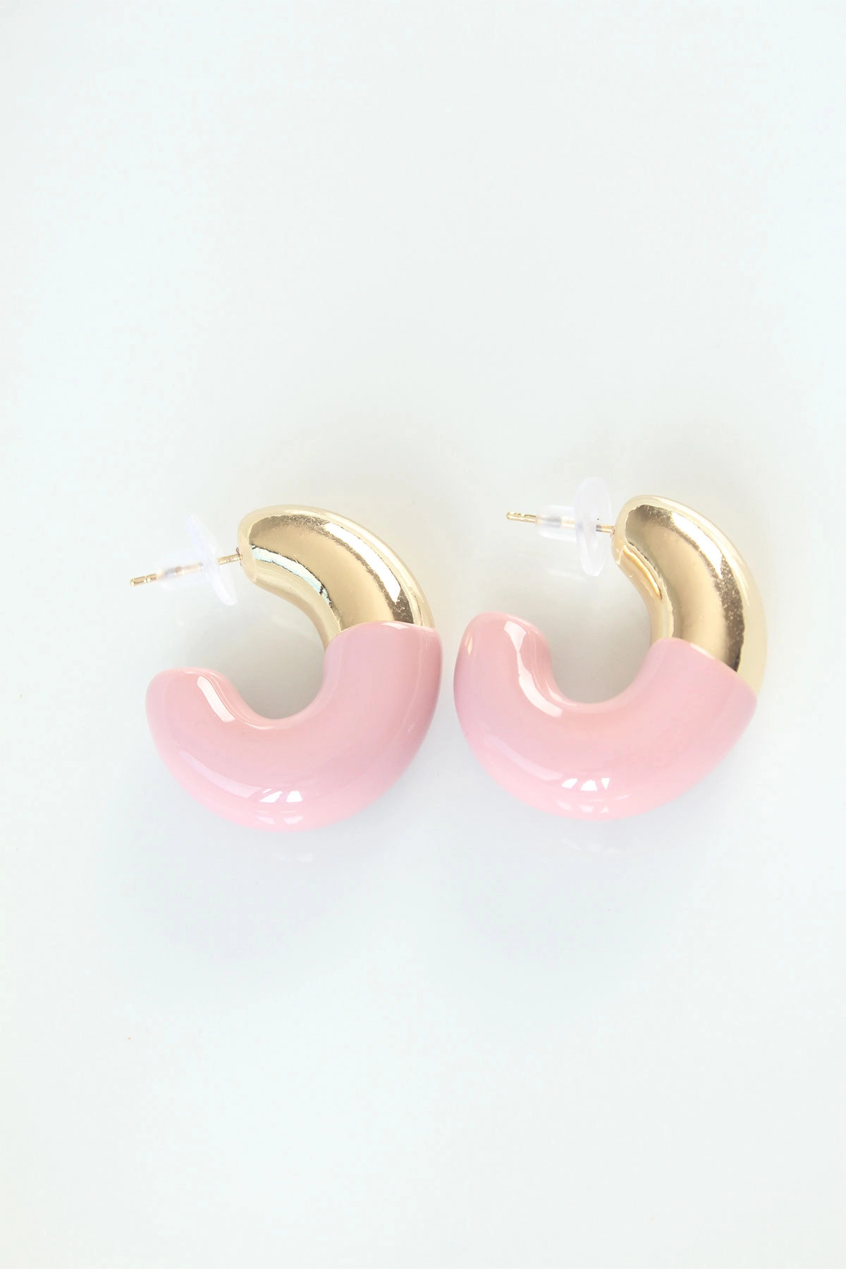 CCB Gül Kurusu Gold Çift Renk Küpe