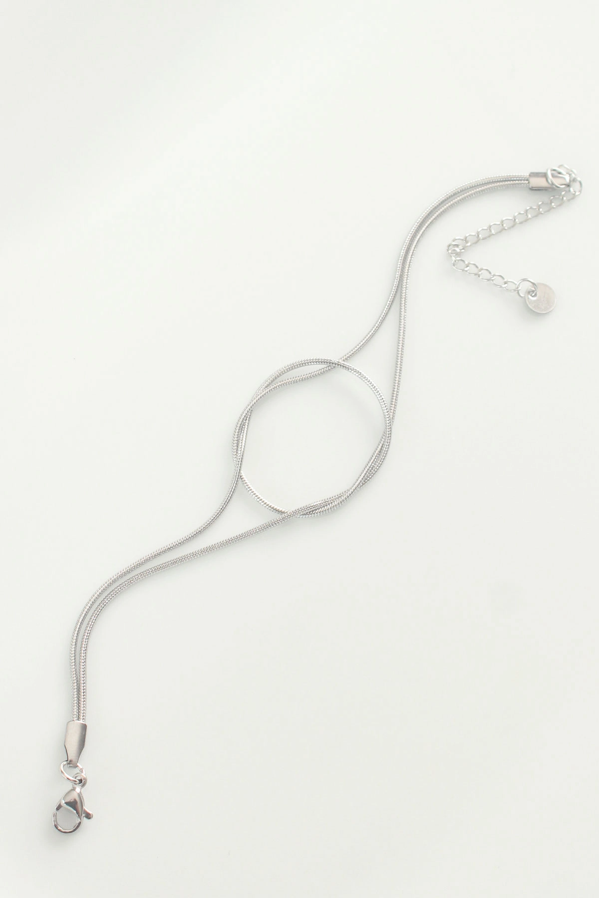 316L Çelik Gümüş Renk Düğüm Model Bileklik