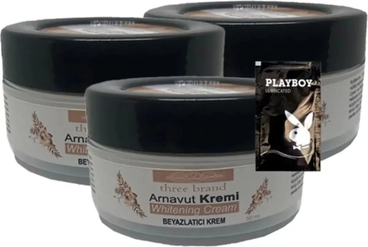 Süper Three Brand Arnavut Kremi Whitening Cream 3lü Bölgesel  Kremi 50 ml + 1 Hediye Jel