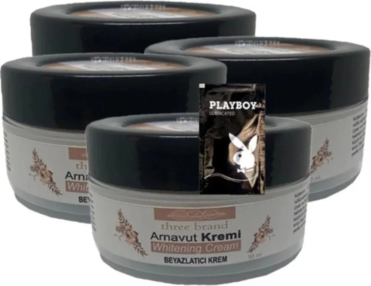 Süper Three Brand 4lü Arnavut Kremi Whitening Cream Bölgesel  Kremi 50 ml + 1 Hediye Jel