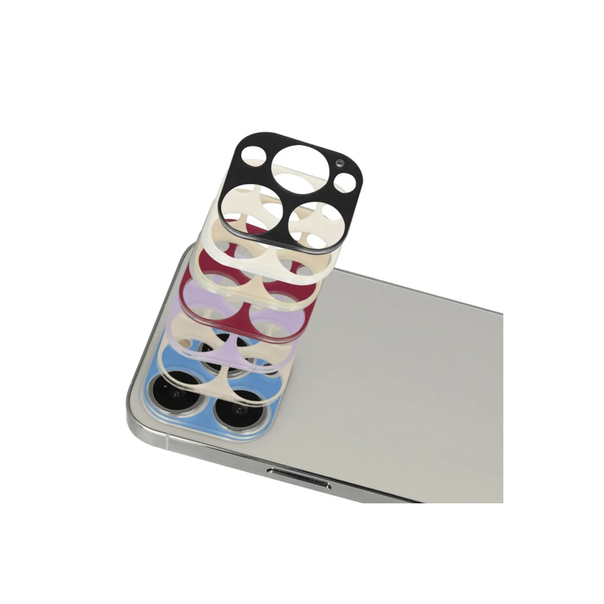 iPhone 13 Pro Max Rainbow Kamera Lens Koruma Cam - Rose Gold