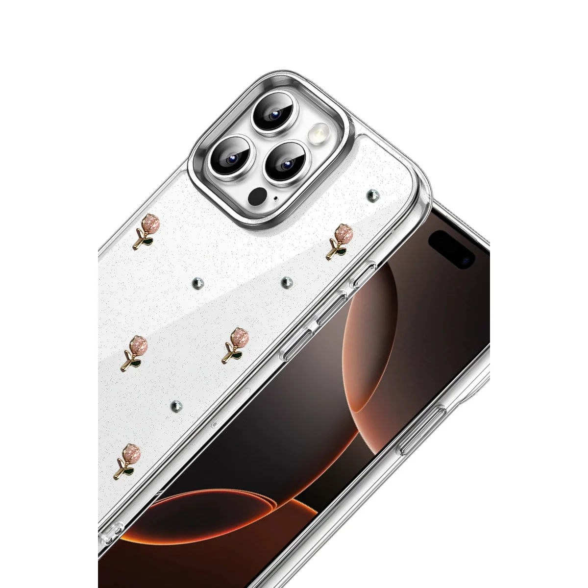 iPhone 14 Pro Max Fiyonk Desenli Kapak - Desen 6