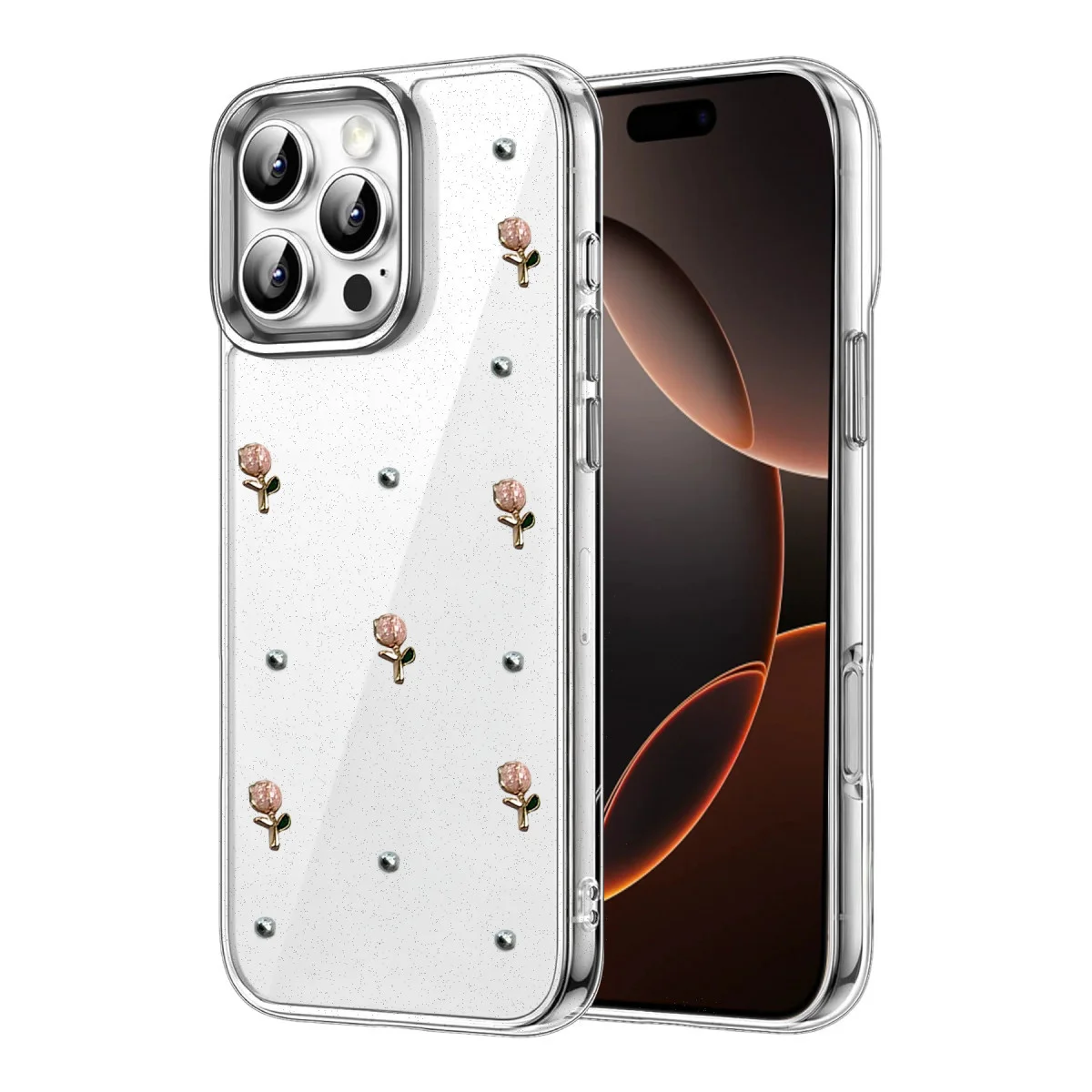 iPhone 16 Pro Fiyonk Desenli Kapak - Desen 6