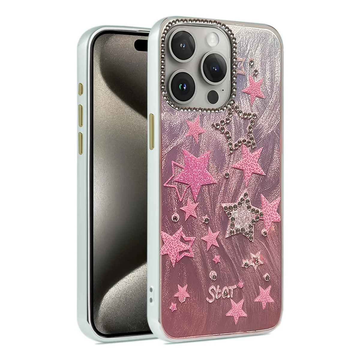 iPhone 14 Pro Kılıf Blade Aynalı Desenli Kapak - Desen 7