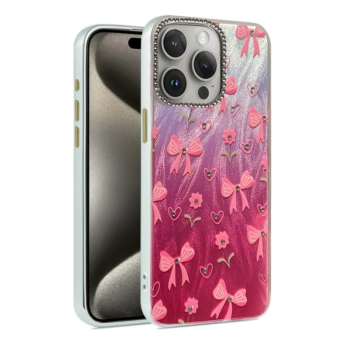 iPhone 15 Pro Kılıf Blade Aynalı Desenli Kapak - Desen 3