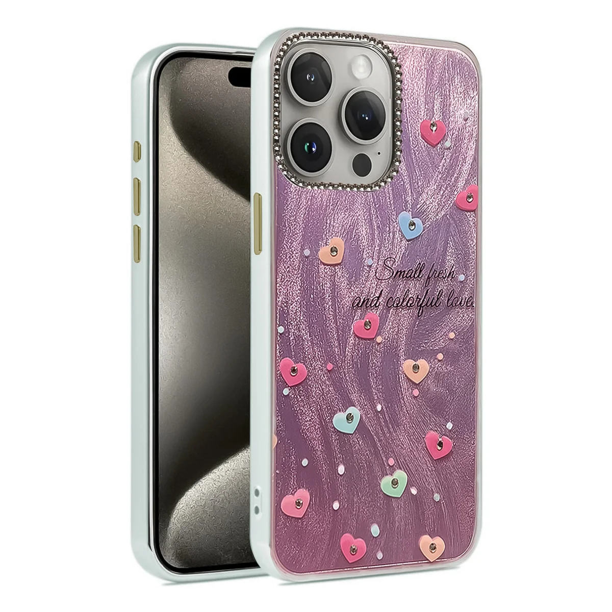 iPhone 15 Pro Max Kılıf Blade Aynalı Desenli Kapak - Desen 8