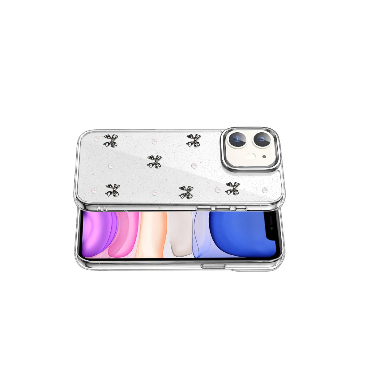 iPhone 12 Fiyonk Desenli Kapak - Desen 8