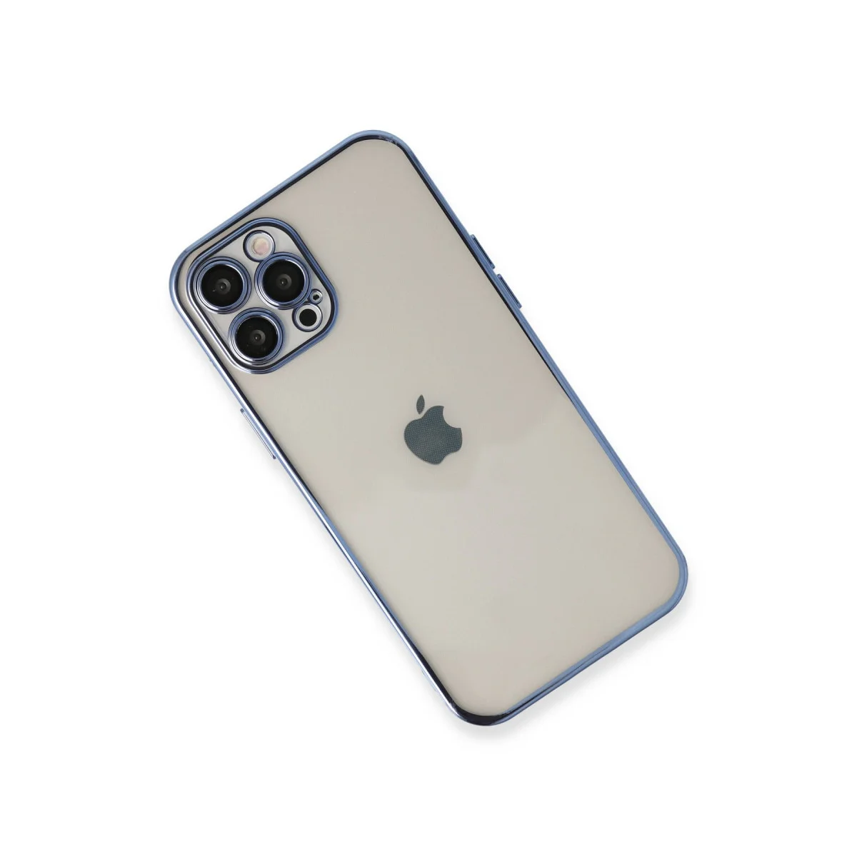 iPhone 12 Pro Kılıf Razer Lensli Silikon - Açık Mavi