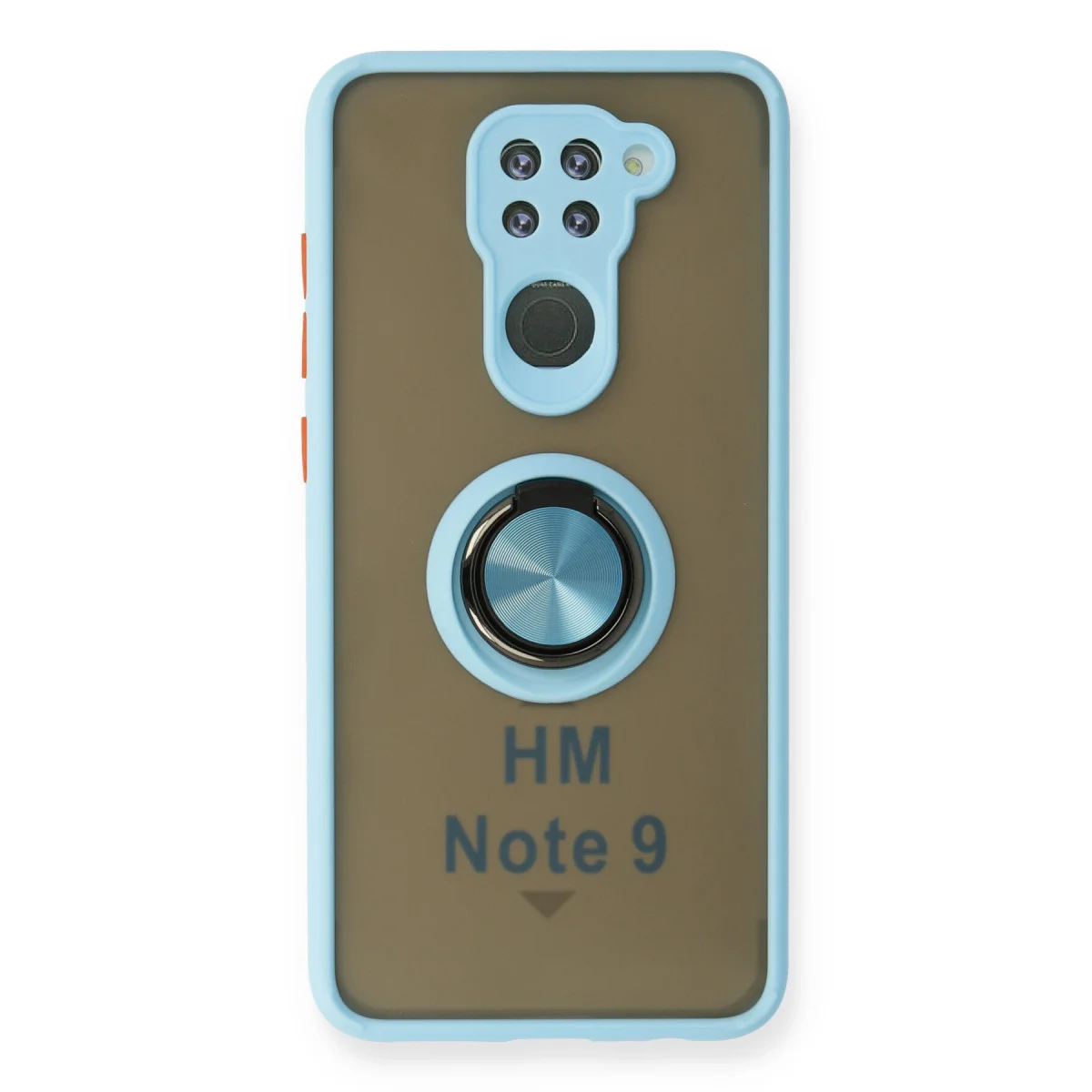 Redmi Note 9 Kılıf Montreal Yüzüklü Silikon Kapak - Buz Mavi