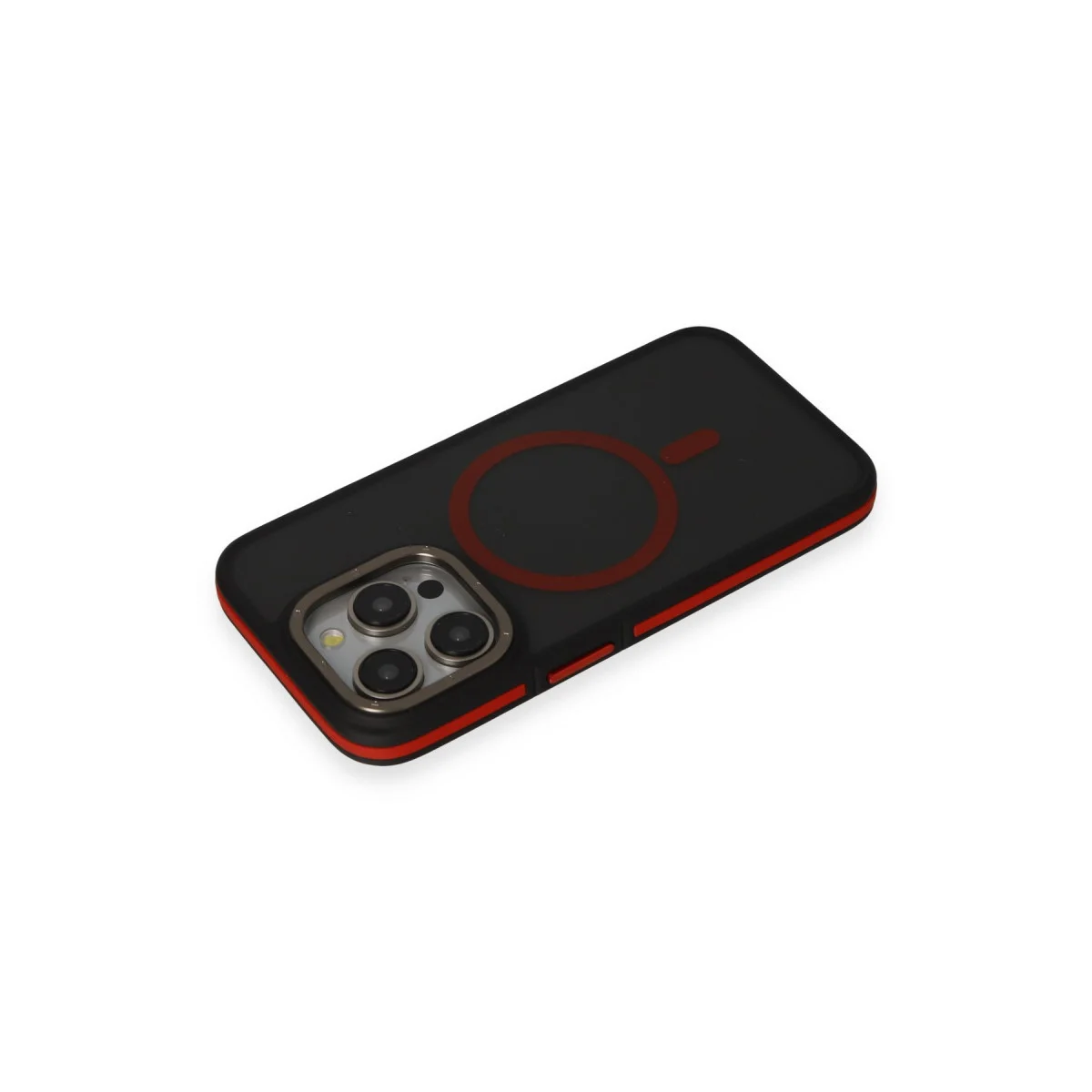 iPhone 14 Pro Max Kılıf Rocky Magsafe Kapak - Siyah-Kırmızı