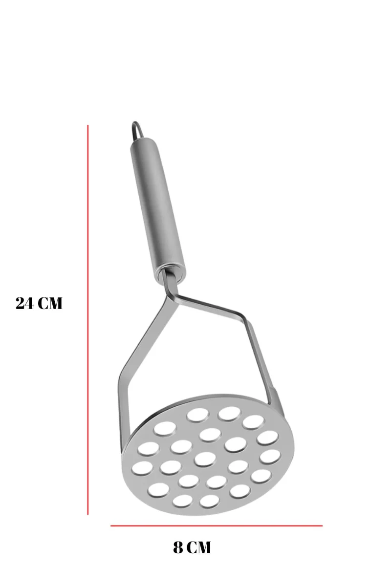 Paslanmaz Çelik Saplı Patates Ezici Pratik Mutfak Gereci 24 cm
