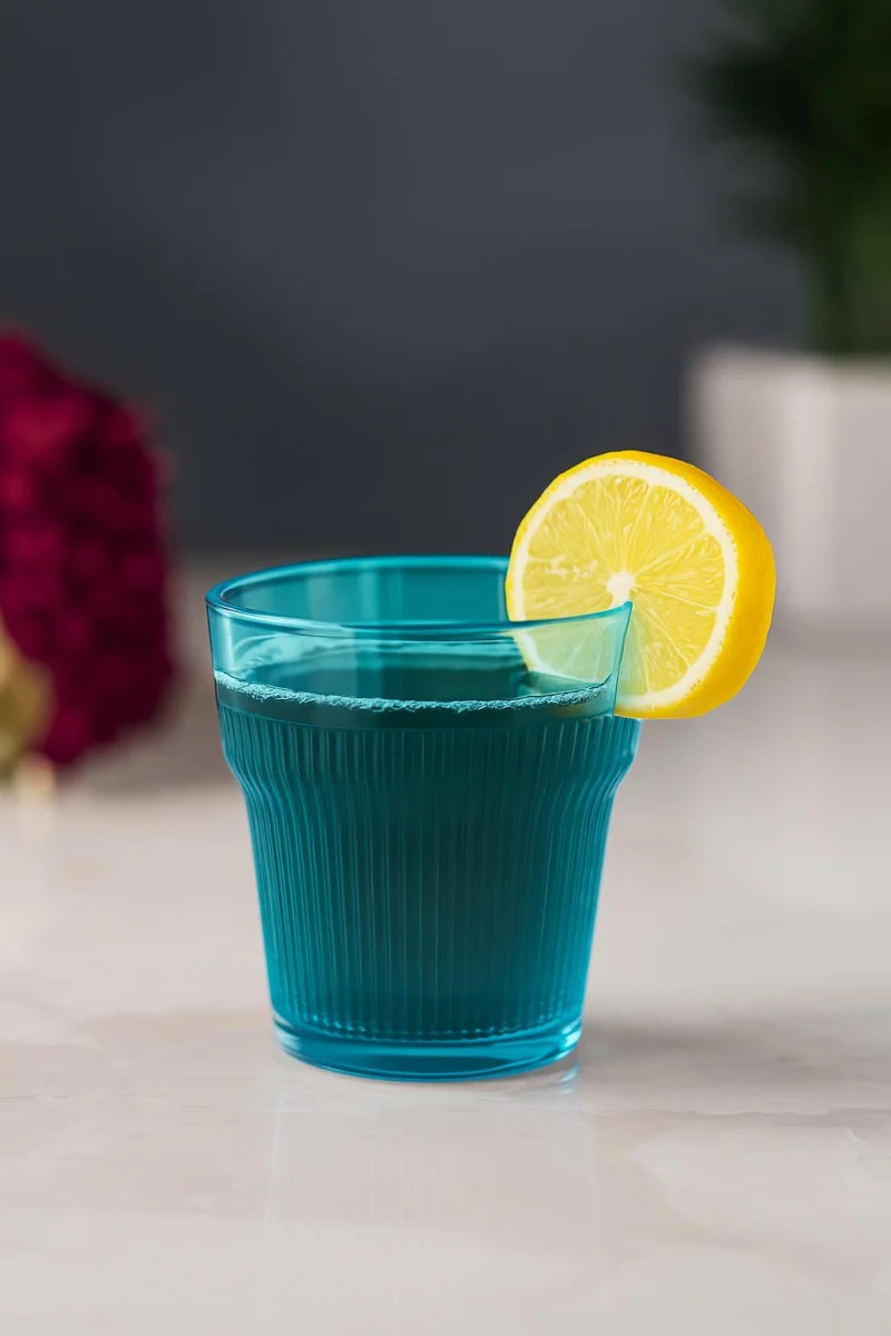 Akrilik Aquamarin 6'lı Kısa Bardak & Su Meşrubat Kahve Yanı Bardağı 300 ml ( Cam Değildir )