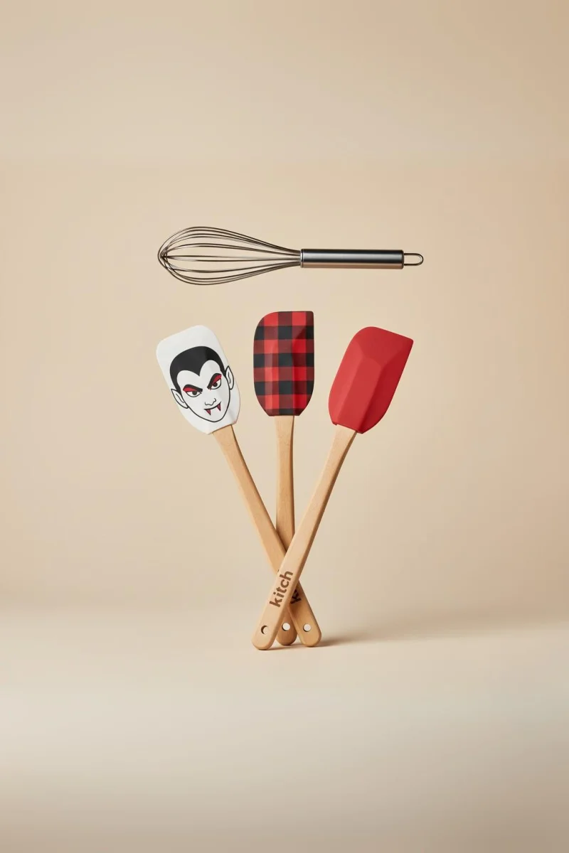 4’lü Silikon Spatula ve Çırpıcı Seti Karışık Renk