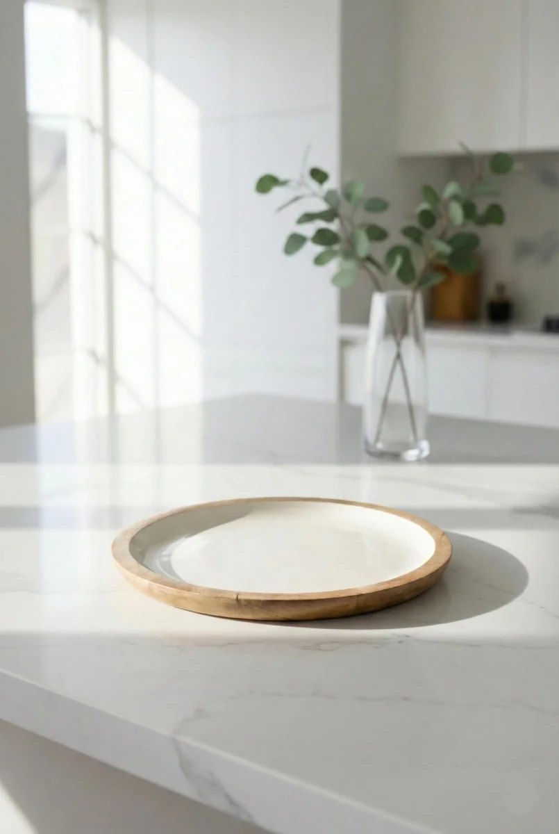 Mango Agacı Pasta Tabağı & Sunum Tabağı 20 Cm Krem