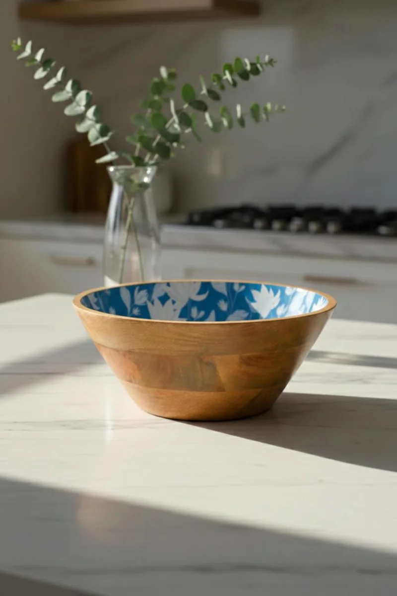 Mango Agacı Sunum Servis Kasesi & Dekoratif Kase 25 Cm Desenli